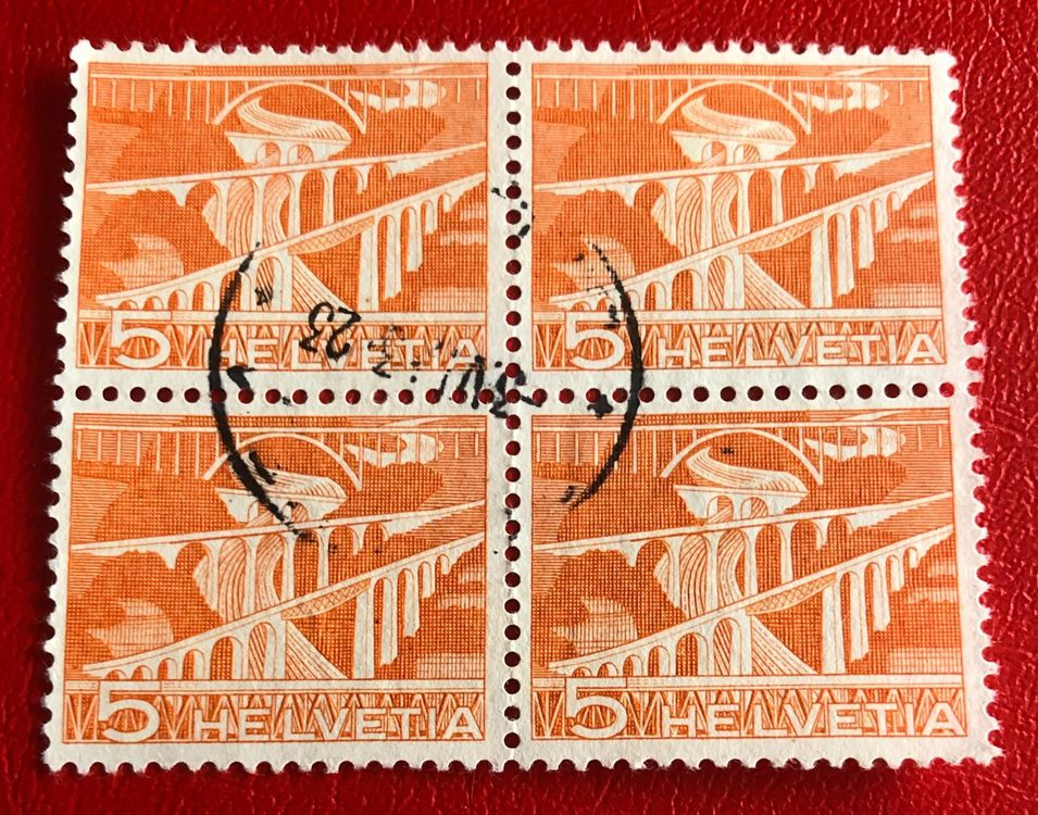 Tutti i francobolli: CH 4 er Block Stempel    – Usato da Aarau venduto da Billa007