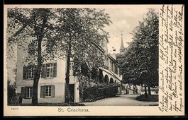 St. Chrischona, Strassenpartie mit Kirch