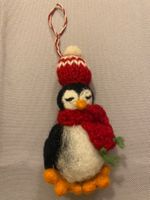 Pinguin Filzfigur Winter Filz Wolle Dekoration