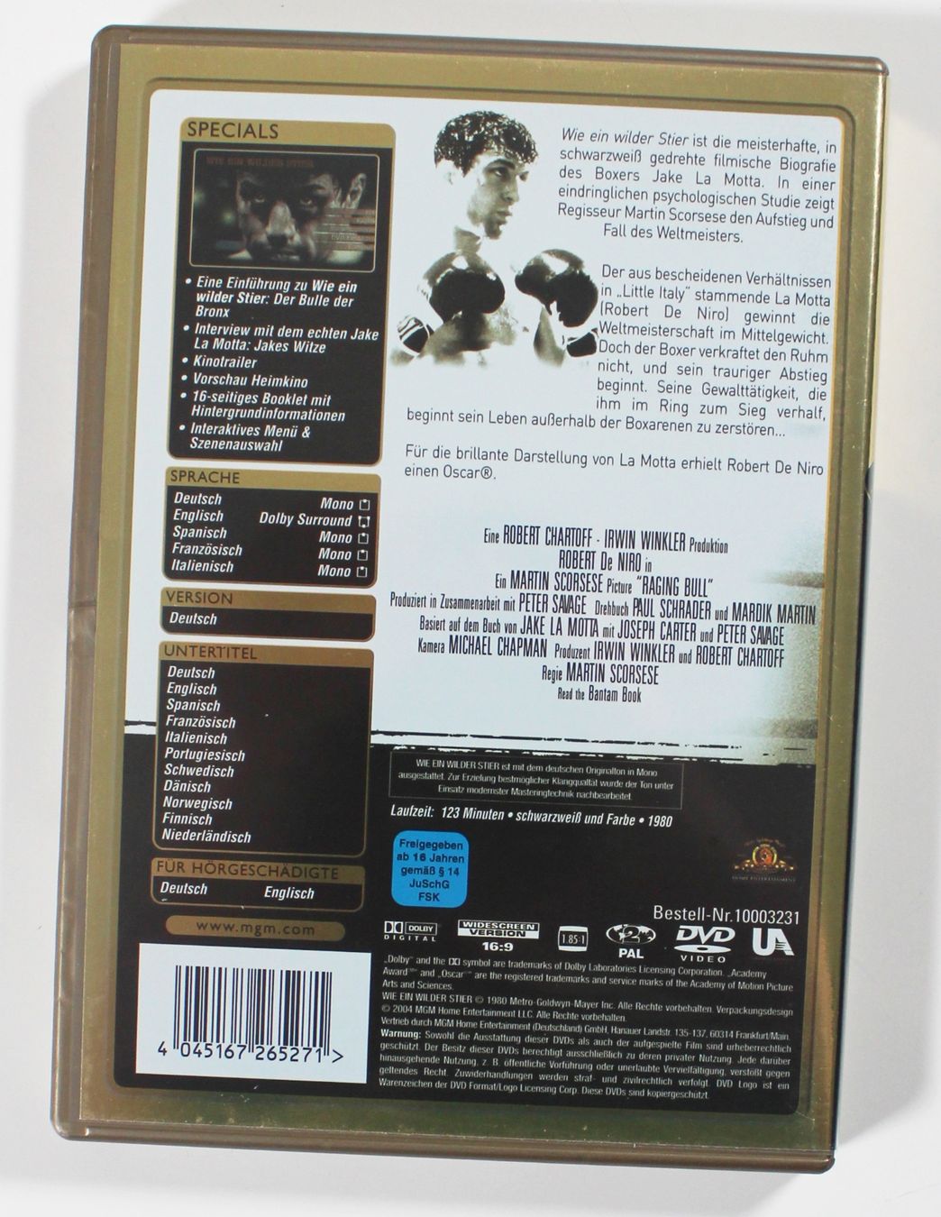 Tutti i DVDs: 2DVD - WIE EIN WILDER STIER - ROBERT DE NIRO - KLASSIKER – Usato da Brüttisellen venduto da Collector-Corner 3