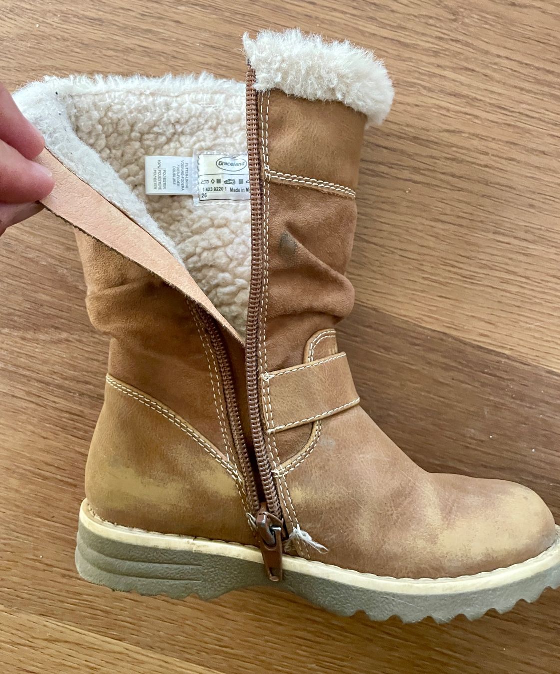 Graceland Scarpe per ragazzi: Kinderschuhe/ Winterstiefel hellbraun, Gr. 26 – Usato da Gümligen venduto da soleil149 5