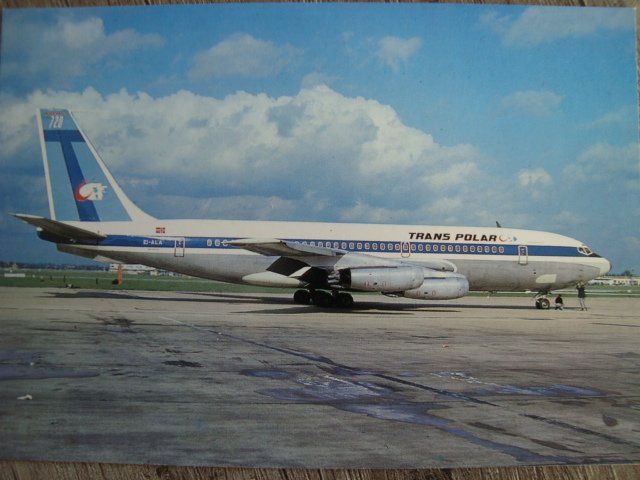Cartoline postali: Trans Polar Boeing 720 EI-ALA – Nuovo e nell'imballaggio originale da Thun venduto da Abigboss
