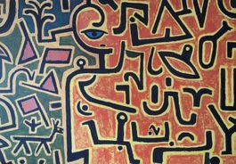Bild von Paul Klee, auf Rahmen aufgezogen