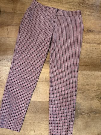 Navyboot Damenhose, Gr. 40, kariert, pink/schwarz