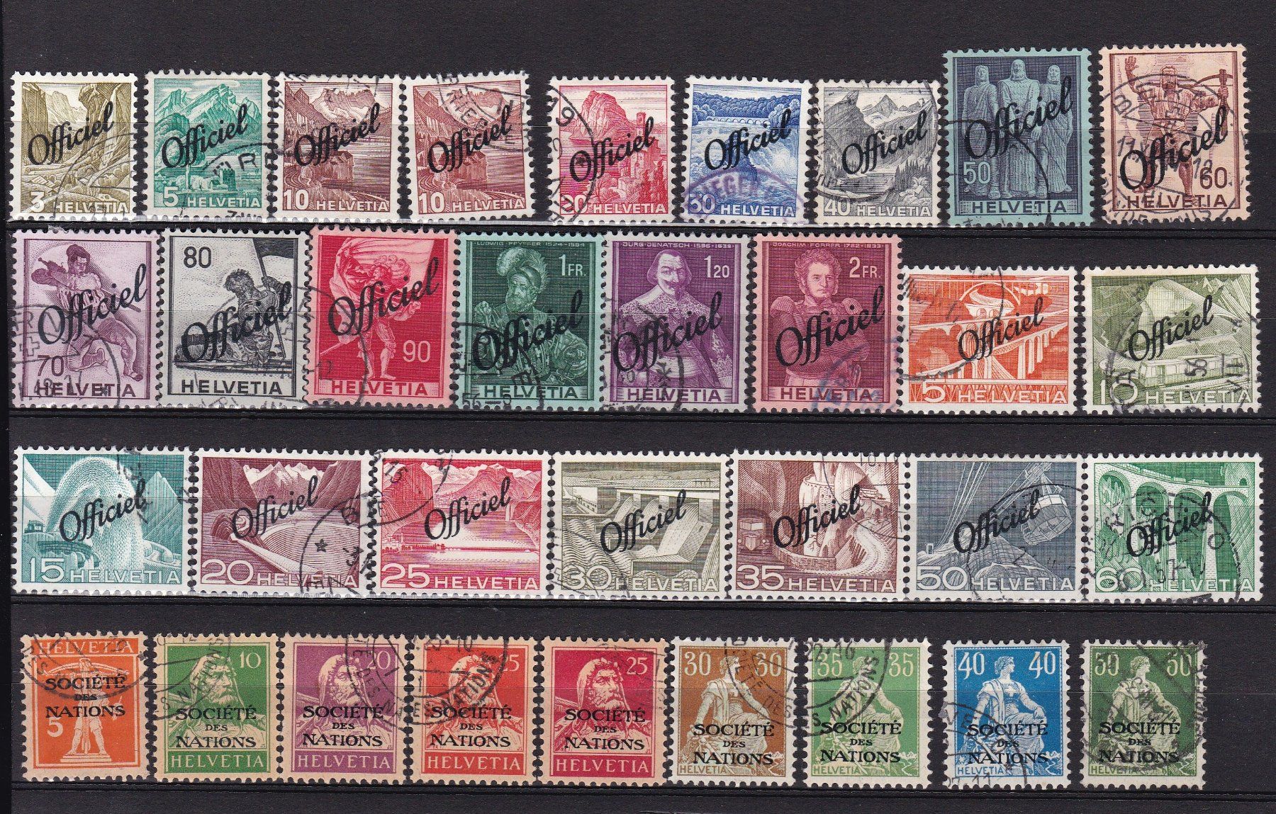 Tous les timbres: CH Lot Dienstmarken, Genfer Ämter – D'occasion à Münchwilen AG par Nesar