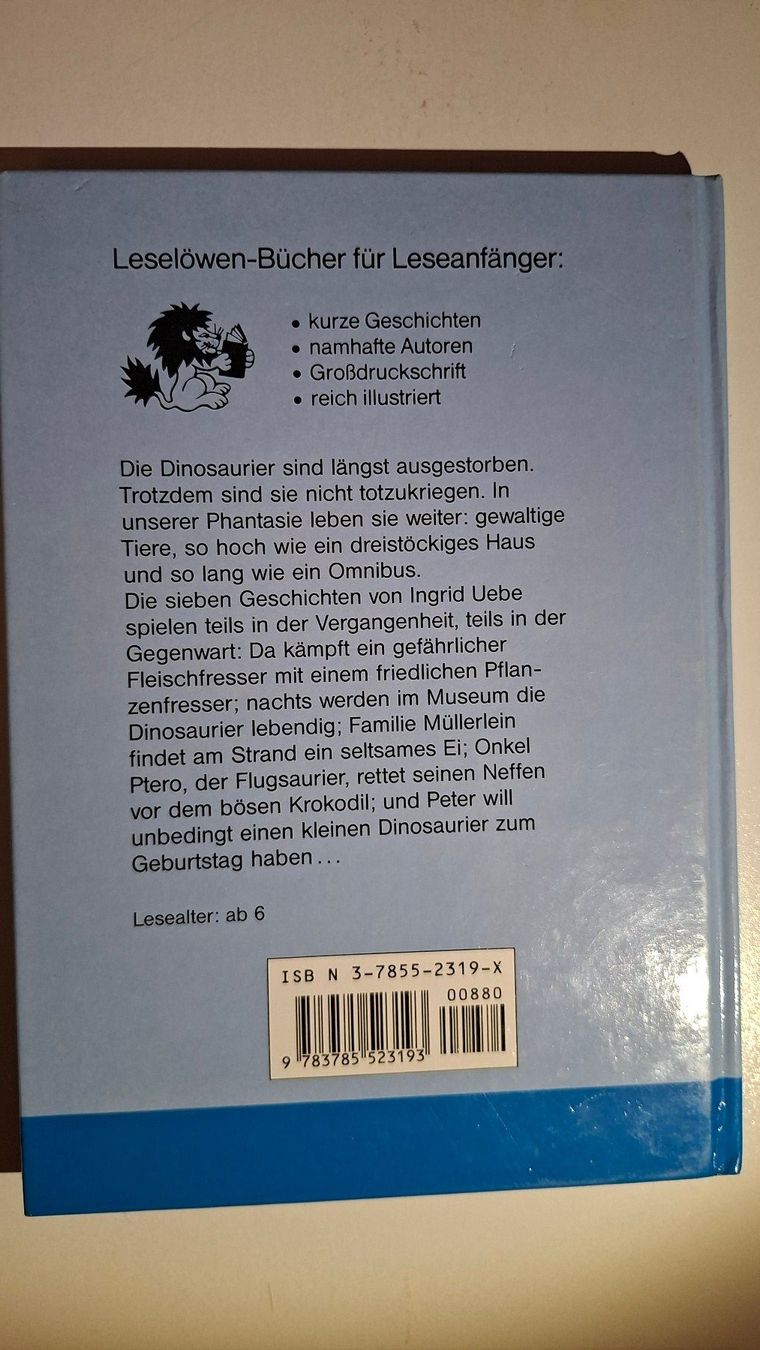 Libri: Leselöwen: Dinosauriergeschichten von Ingrid Uebe – Usato da Dietikon venduto da Buchantiqdietikon 1