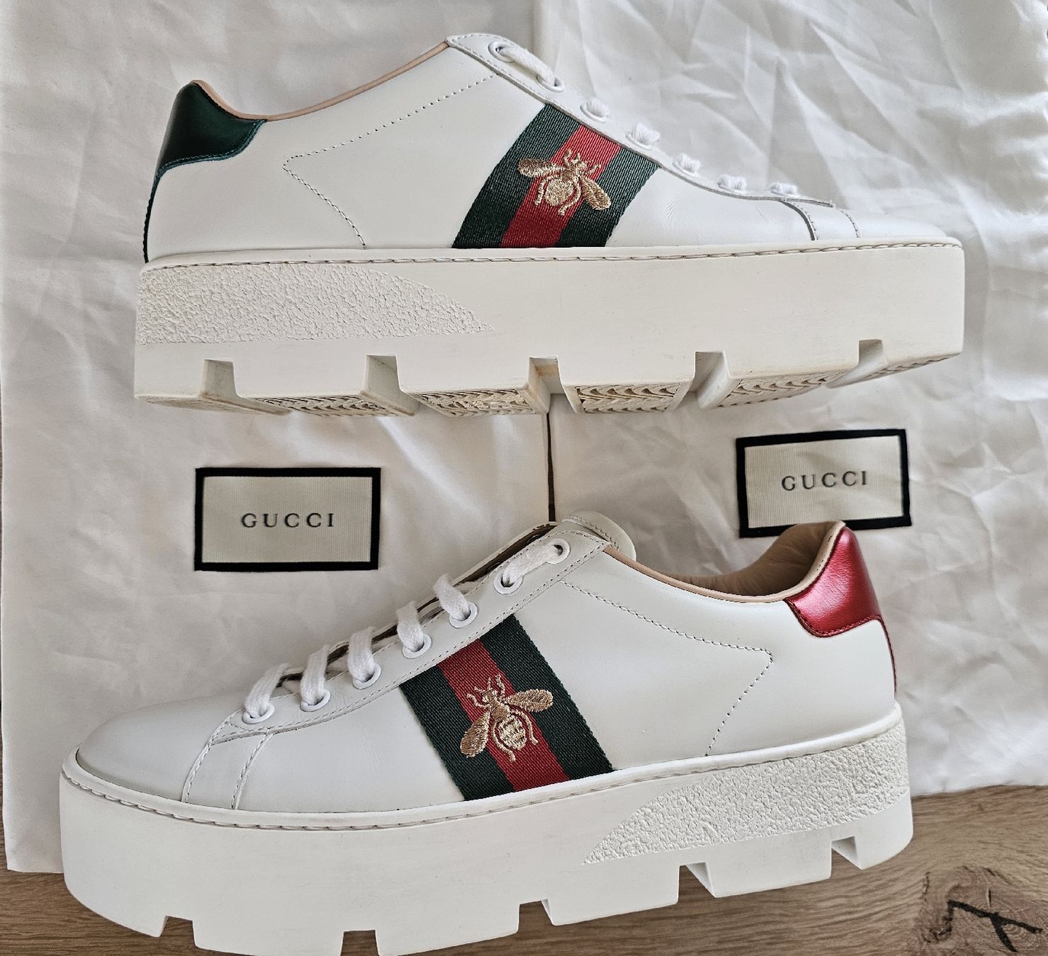 Gucci Damenschuhe: GUCCI ACE Sneaker Plateau 38,5 – Neu (gemäss Beschreibung) aus Dottikon von Chicca_73 4