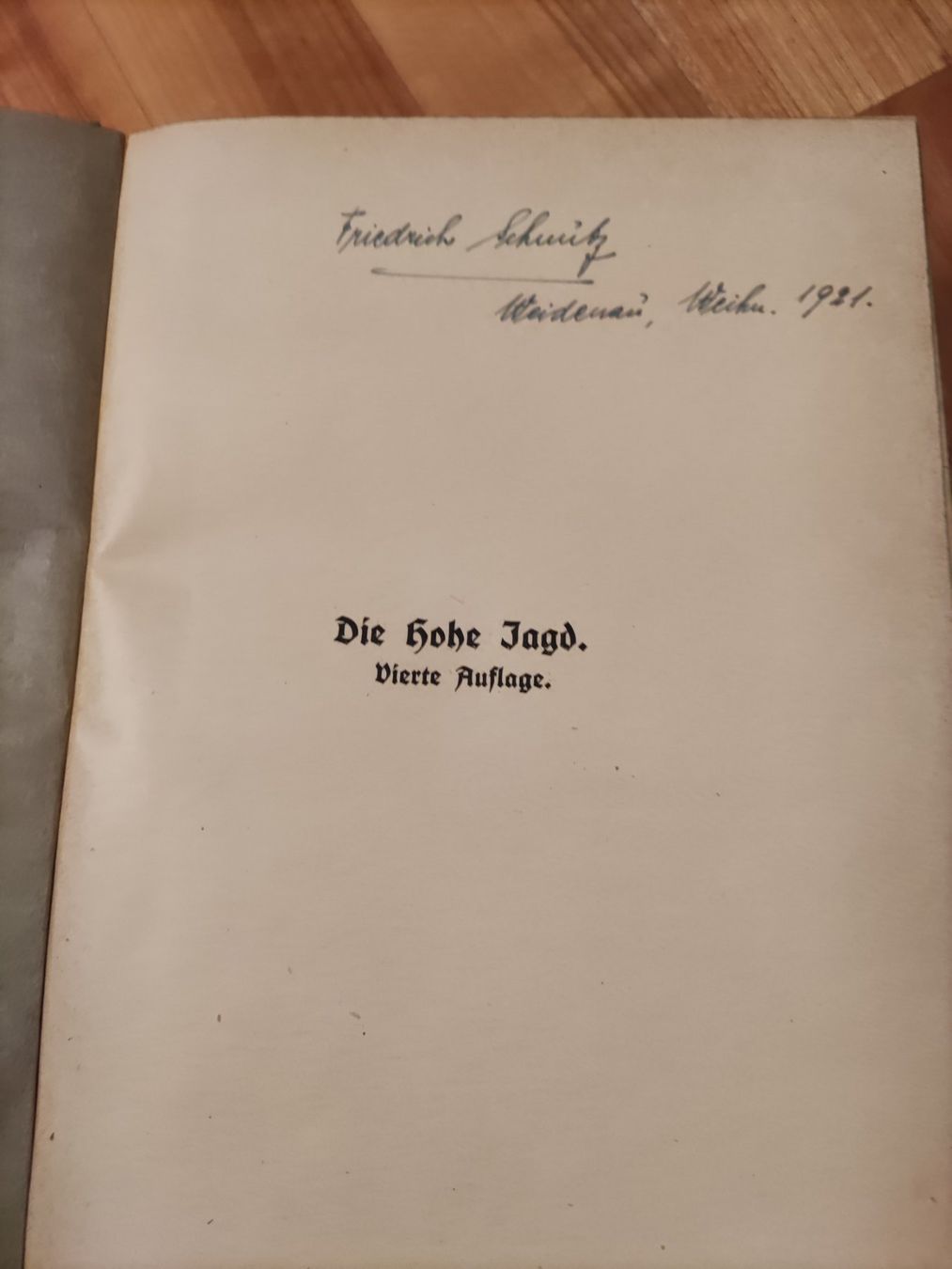 Bücher: Die hohe Jagd 1920 Paray Berlin 4. Auflage – Gebraucht aus Solothurn von Csw1 3