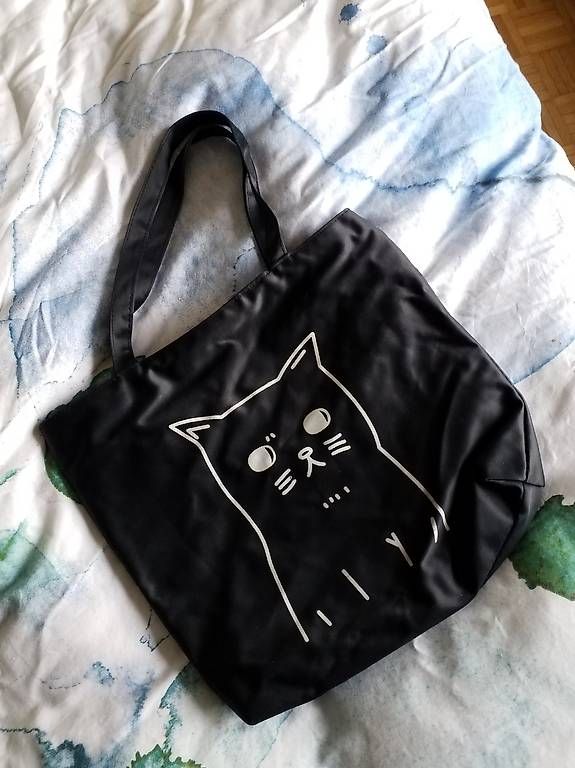 Borse: Katzenmotiv Tasche mit Innenfach – Usato da Bern venduto da Bluepop
