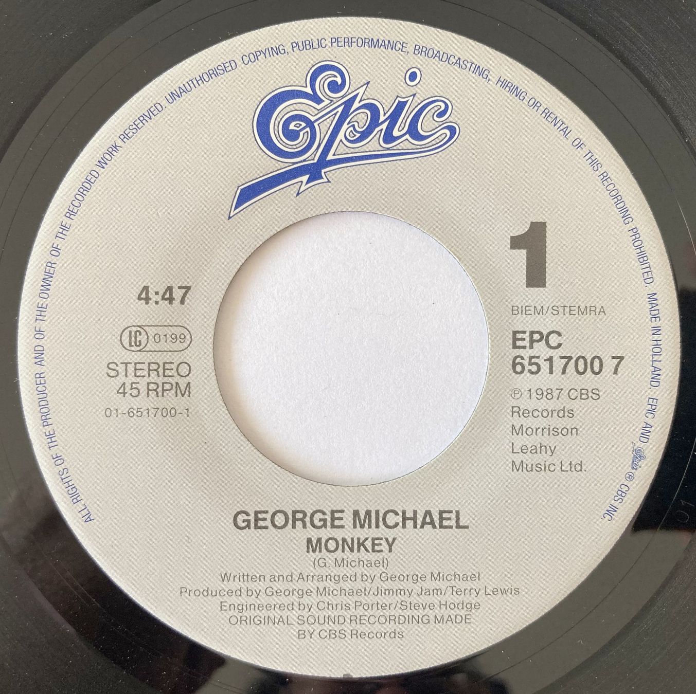 Vinyles: GEORGE MICHAEL - MONKEY – D'occasion à Bottens par hotter-than-hell 2