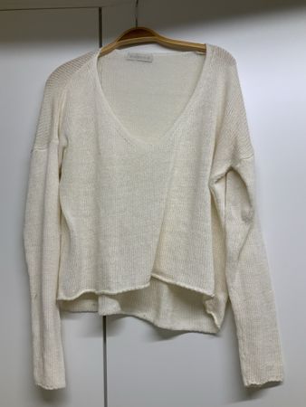 Damen Pullover Shana weiss V-Ausschnitt Grösse XL gebraucht