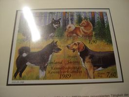 Finnland Block Hunde, 1989, ET-o + **, mit Beschrieb