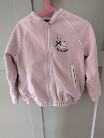 Kinder Jacke rosa Grösse 98/104 Motiv Schwäne 2x kleid 