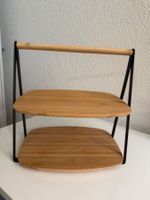 FULLSPÄCKAD Serviertablett, Bambus/schwarz, 28x20 cm