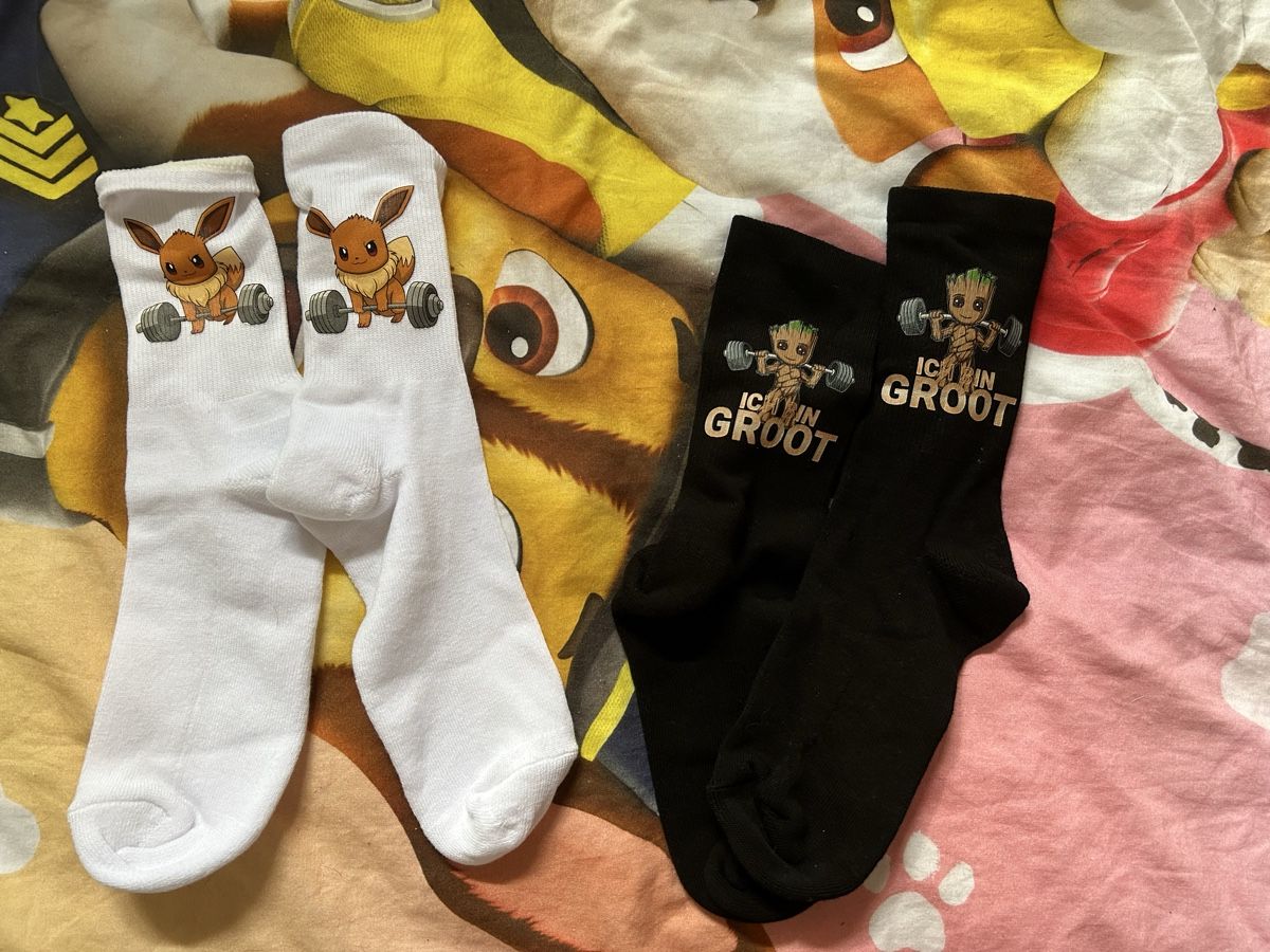 Calze: Gym Socken Cartoon – Nuovo (secondo la descrizione) da Pfäffikon SZ venduto da yello13