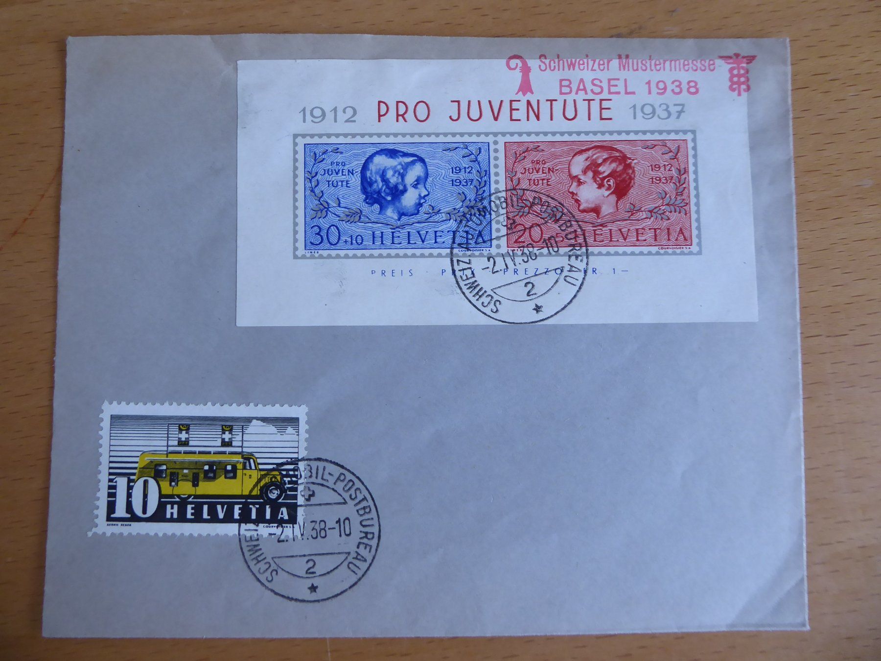 Alle Briefmarken: PJ Block Beleg – Gebraucht aus Rothrist von swisstools