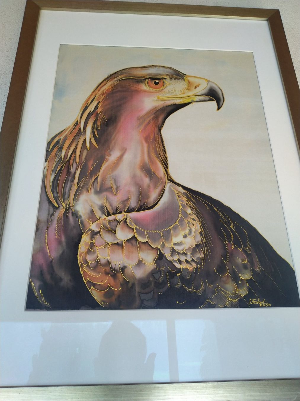 Poster & Bilder: Seidenbild Adler 54/74 – Gebraucht aus Weggis von cherry2000 2