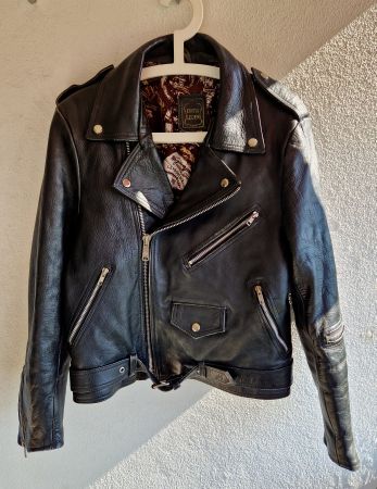 Veste moto en cuir Gr. S/M