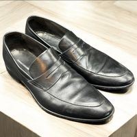 Leder loafers aus Italien, Schwarz, Gr. 45, top Zustand