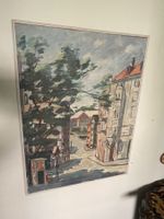 Oel auf Leinwand und hing in der Kantonsbibliothek Zürich