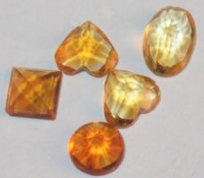 Mineralien Set L-5475 – 5 Stück Citrin facettiert 4-6mm ca.