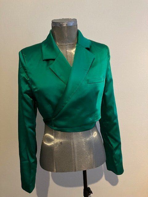 Boohoo Giacche: Veste courte verte émeraude satinée - Taille 40 – Usato da Marin-Epagnier venduto da rchouchouu