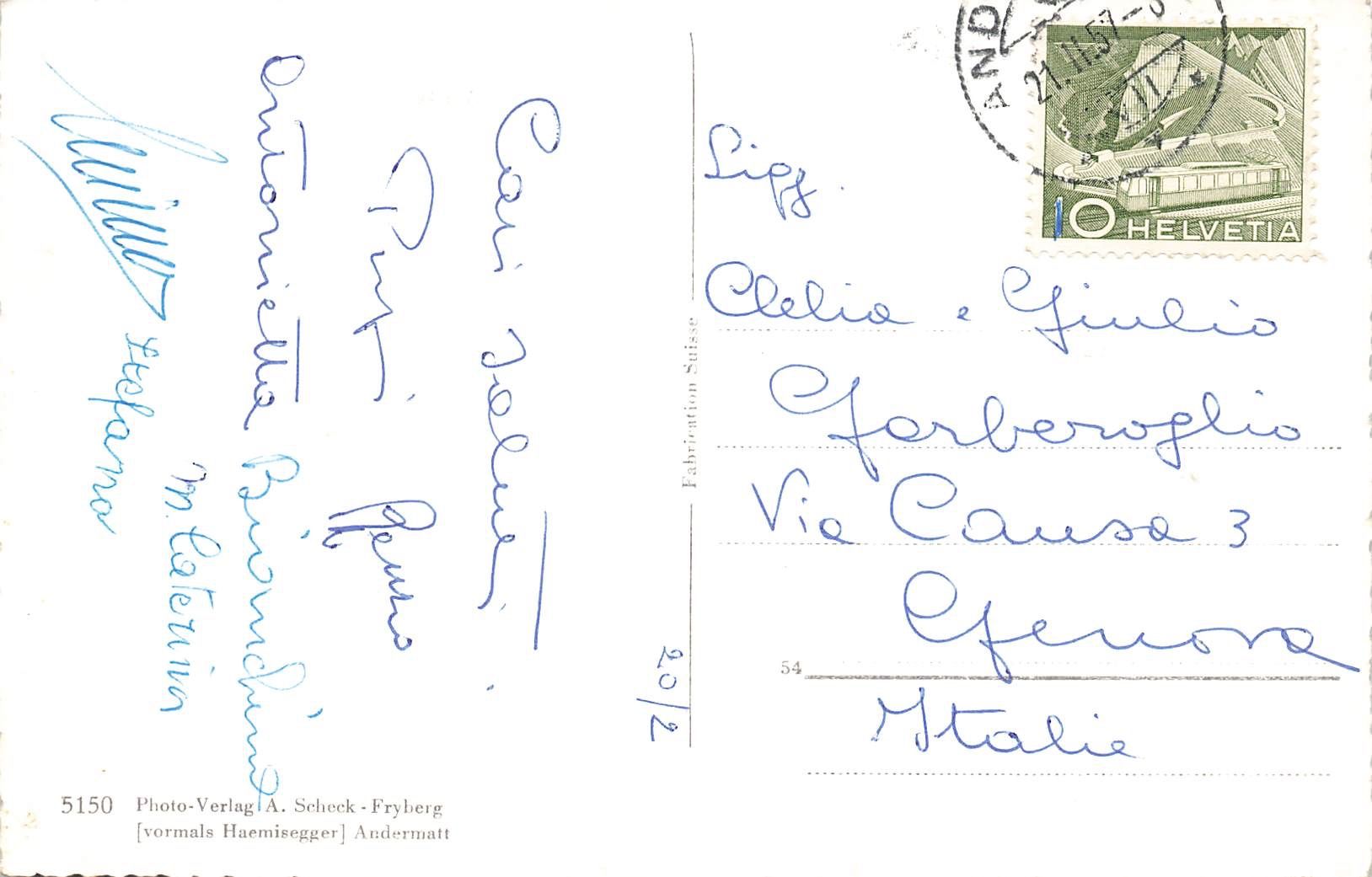 Cartoline postali: Andermatt (UR) Winterpanorama – Usato da Biasca venduto da Blenio71 1
