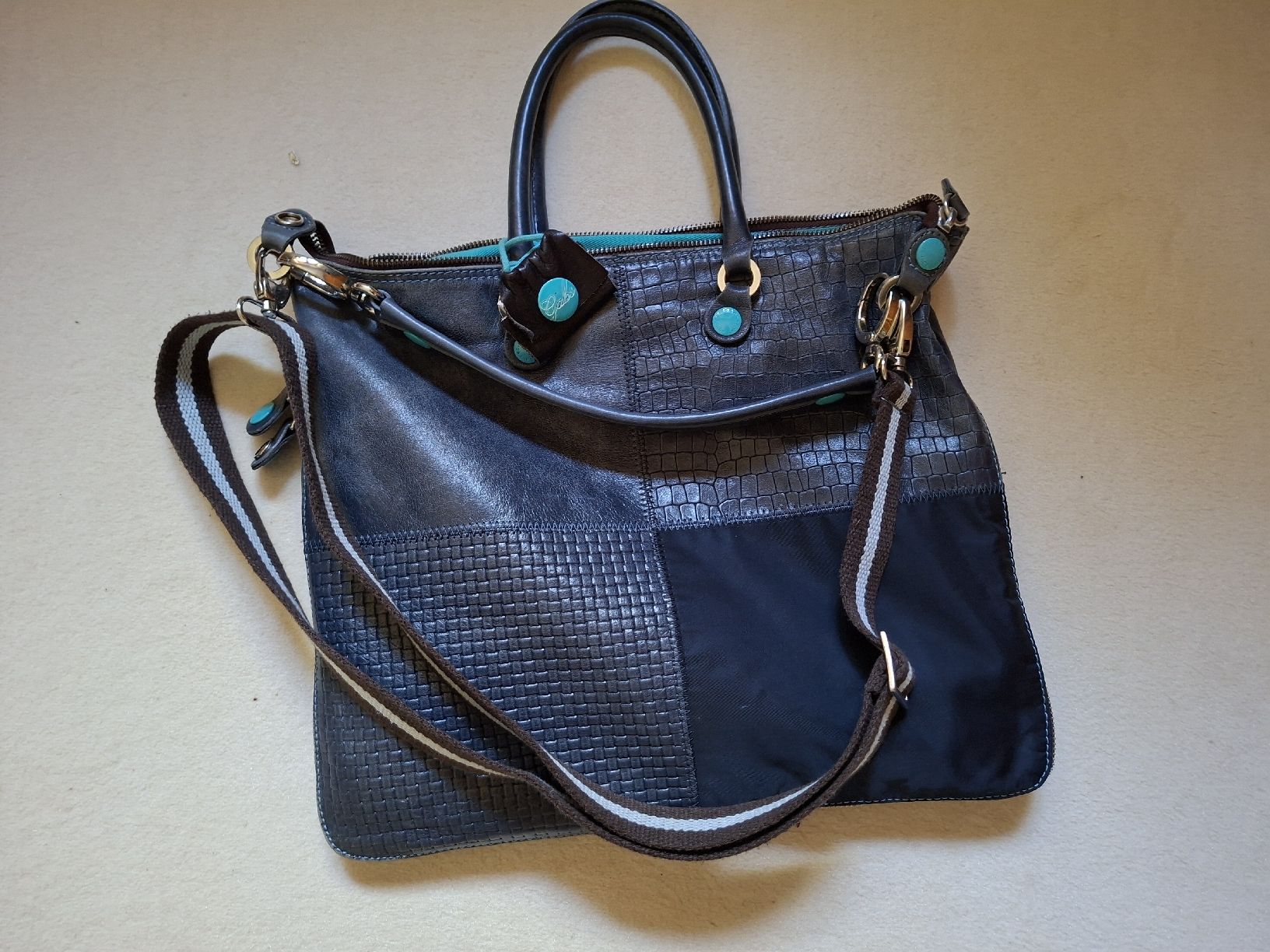 Gabs Borse da donna: Gab's Handtasche Leder blau – Usato da Barzheim venduto da spitz01 1
