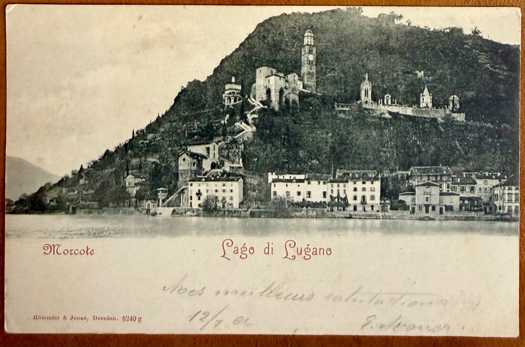 Ansichtskarten: Morcote - Lago di Lugano - 1900 – Gebraucht aus Lutry von Ediego