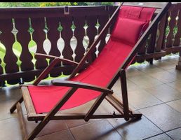Gartenliege Casaria Rot 94x60x94cm