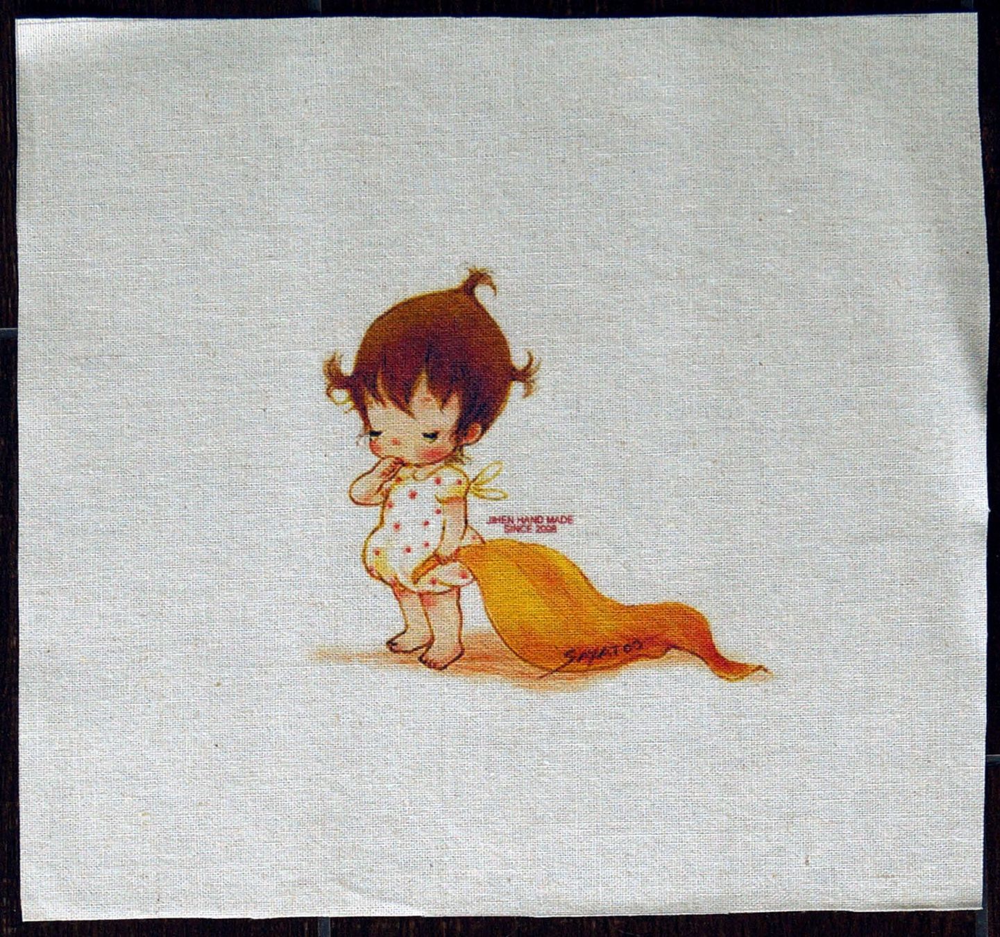 Tessuti: 1 STK LEINEN PATCHWORKSTOFF, 20x20 cm fabric – Nuovo (secondo la descrizione) da Langenthal venduto da zelgaz