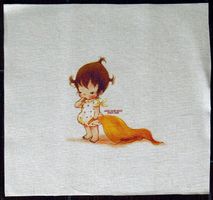 1 STK LEINEN PATCHWORKSTOFF, 20x20 cm fabric