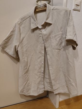 Herren Kurzarmhemd Cord beige Grösse M guter Zustand