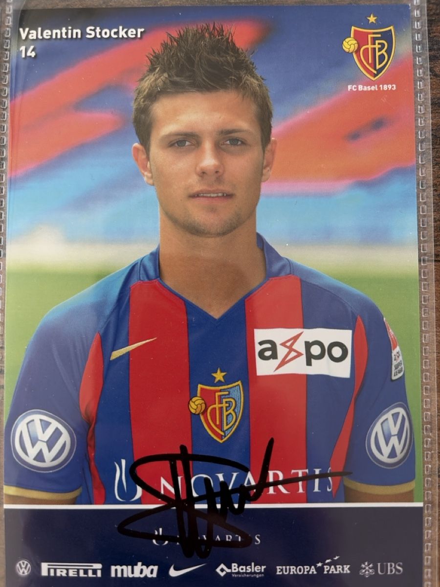 Autogramme: Valentin Stocker FC Basel original Autogramm  – Gebraucht aus Widnau von Spetz