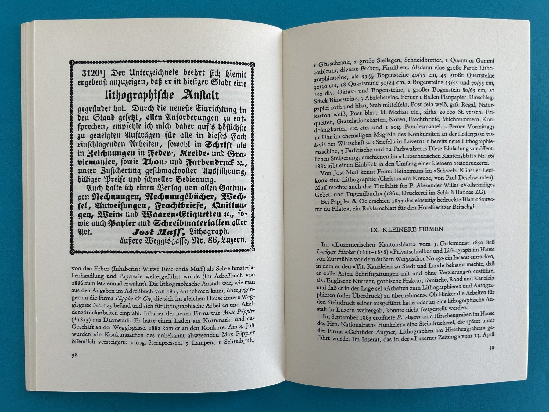 Libri: LUZERNER LITHOGRAPHEN des 19. JH. – Usato da Zürich venduto da Domus09 9