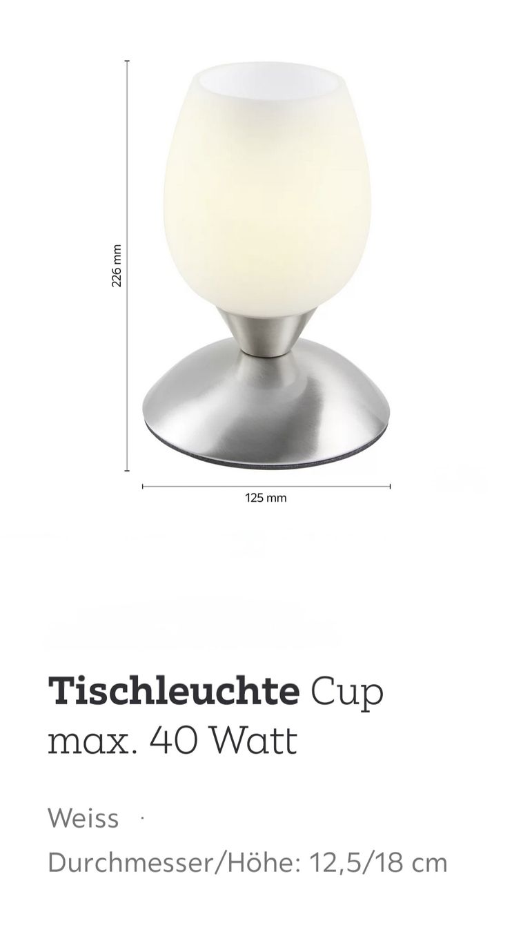 Lampade: Nachttischlampe, Lampe, toutch – Nuovo e nell'imballaggio originale da Liestal venduto da Shelby787
