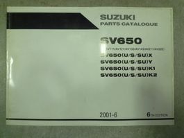 Ersatzteil -Katalog Suzuki SV 650  Jg.2001-6