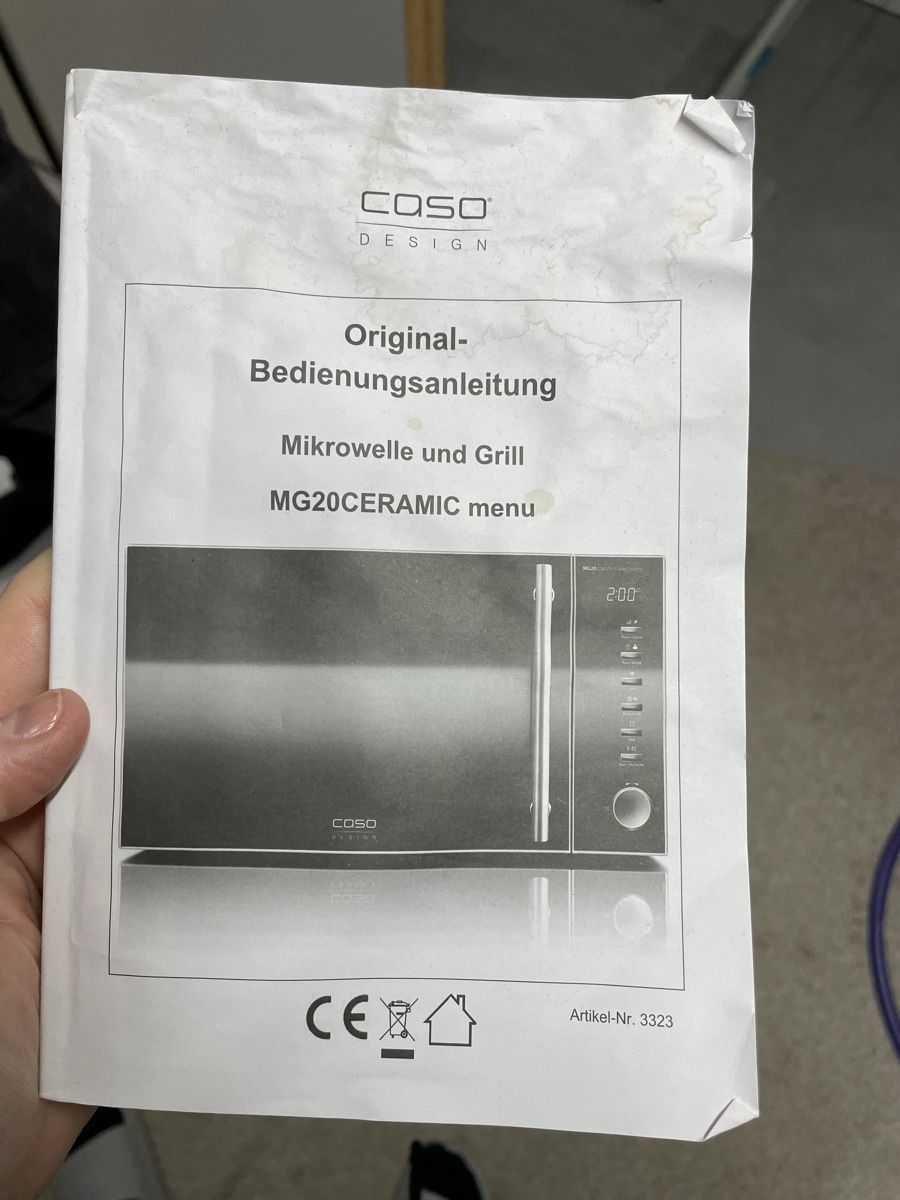Elettrodomestici da cucina: Caso Mikrowelle MG20 Ceramic Menu 2in1 – Nuovo (secondo la descrizione) da Kerzers venduto da Butterflyer05 3