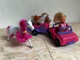 Auto mit Pferdeanhänger