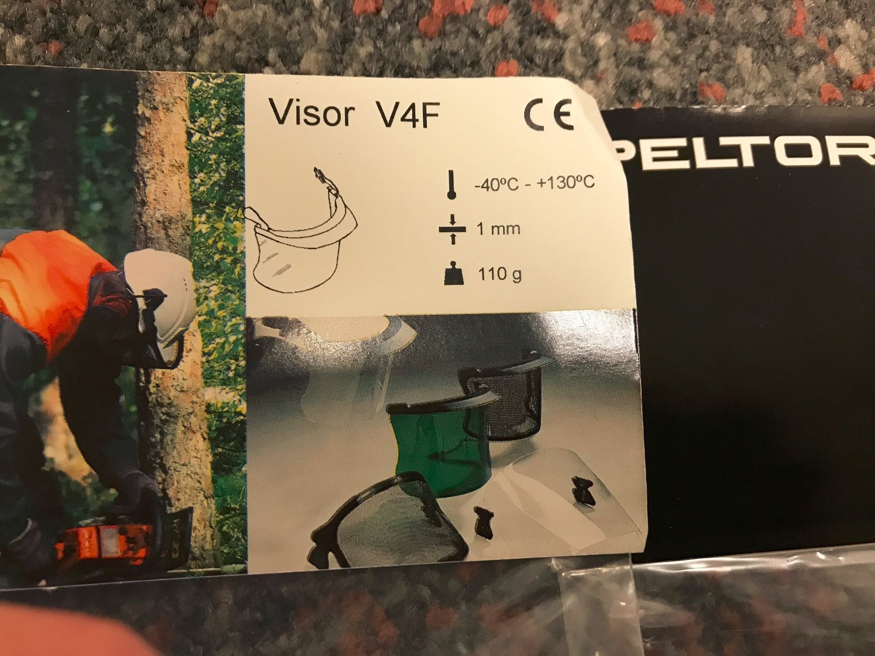 3M Caschi & visiere: V4F - 3M PELTOR Clear PC Visor, Klarvisier – Usato da Kreuzlingen venduto da JOWY72