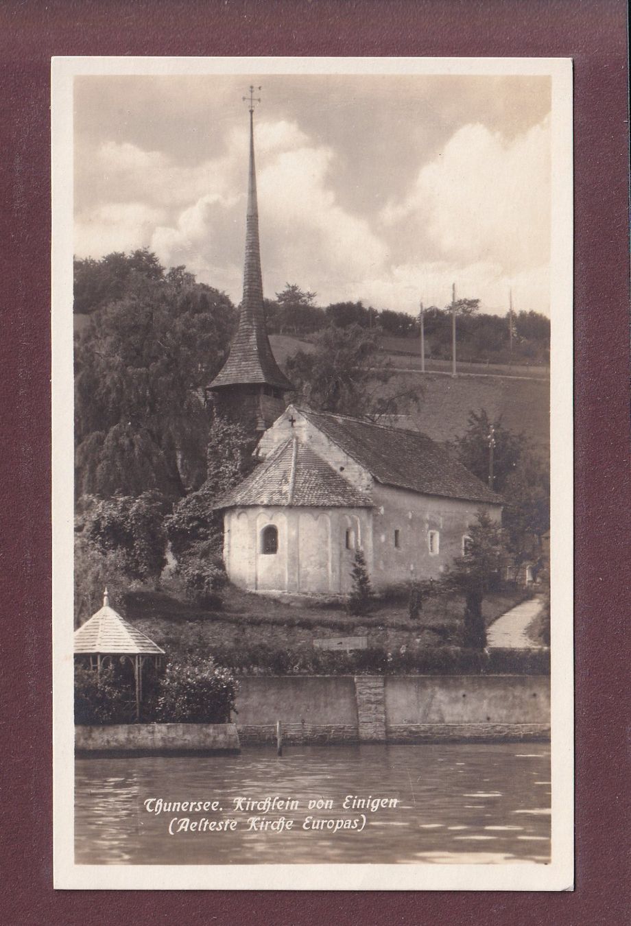Cartoline postali: EINIGEN - Kirchlein – Usato da Pully venduto da nicecards