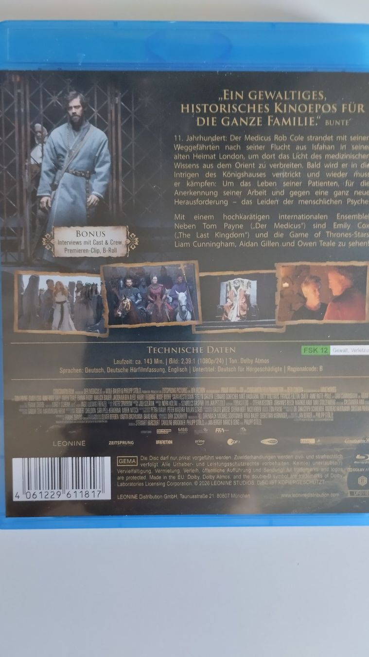 Tutti i DVDs: DER MEDICUS EXTENDED EDITION + DER MEDICUS 2 BLU-RAYS – Nuovo (secondo la descrizione) da Basel venduto da Bal-Sagoth 3