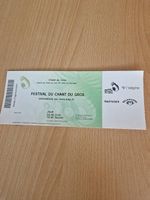 Billet pour le Chant du Gros le 03.09.26