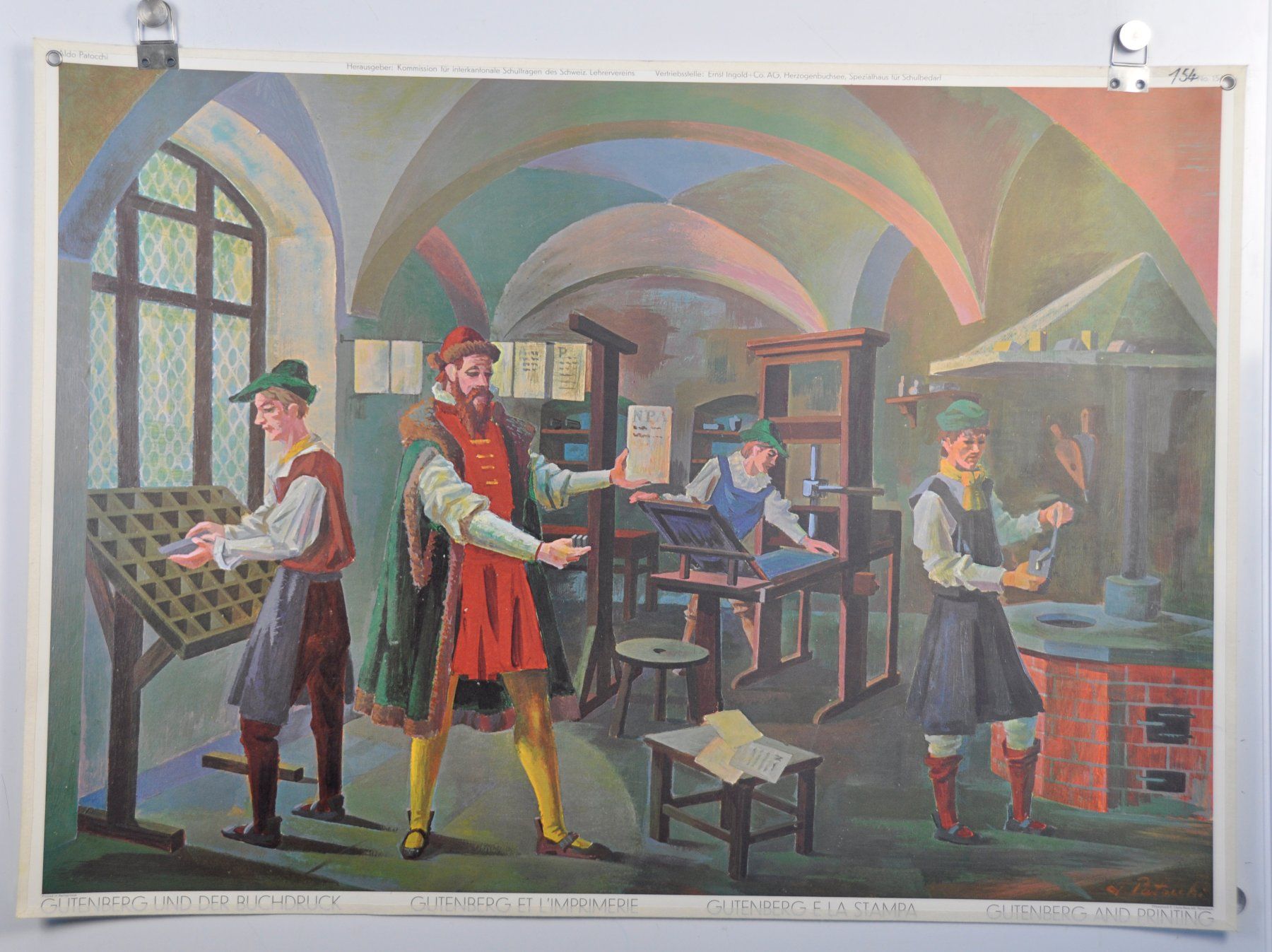 Foto & Immagini: Schulwandbild  Gutenberg Buchdruck #B – Usato da Härkingen venduto da sammelbecken