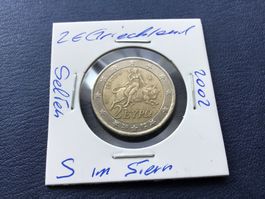 2 Euro Griechland mit S im Stern, seltener