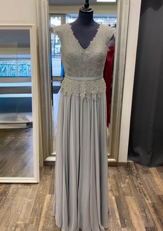 Abendkleid Festkleid Grau 38