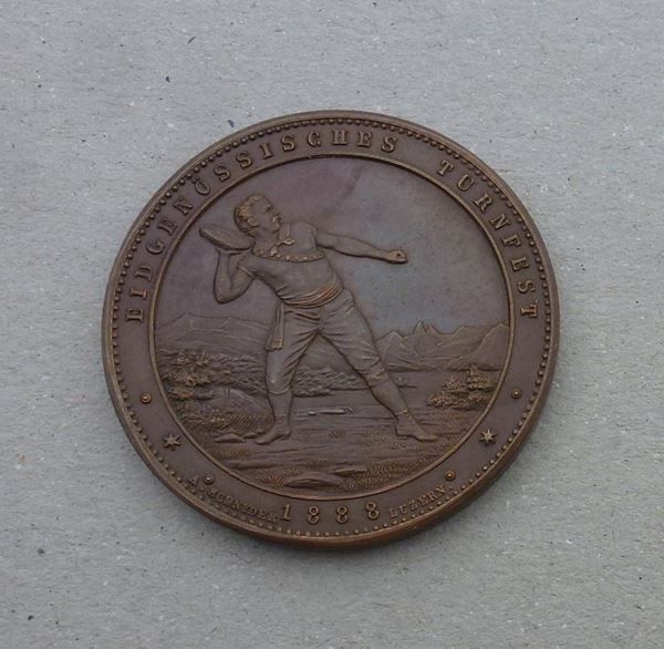 Medaglie: Medaille ++ Eidg. Turnfest Luzern 1888 – Usato da Walkringen venduto da Casablanca777