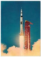 Start Saturn-V-Rakete, erste Mondlandung, gelaufen 1985