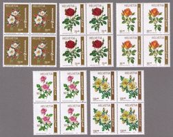 2002_ALLE ROSEN Pro Juventute_VIERERBLOCKS komplett ! **