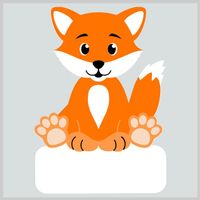 Geburtstafel Fuchs - Holztafel kaufen und bemalen